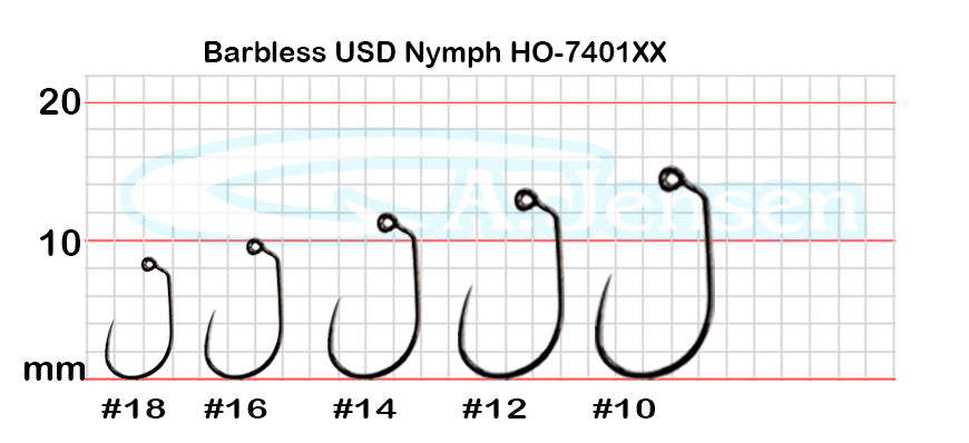 A.Jensen BARBLESS USD NYMPH Haken